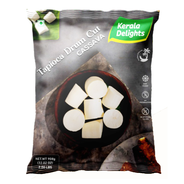 Kerala Delights Tapioca Drum Cut Cassava 908 Frozen